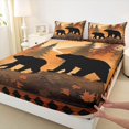 thumbnail image 3 of Homewish Wildlife Bear 4 Pieces Queen Sheet Sets for Kids Teens,Jungle Animal Ultra Soft Flat Sheet,Moutain Jungle Queen Fitted Sheet,Super Cozy Room Decor, 3 of 7