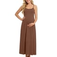 thumbnail image 2 of Bovxnpu Womens Maternity Nightgowns Sleepshirts Nightshirts Pajama Dress Maternity Squared Neck Cami Sleeveless Stretchy Maxi Dress Summer Loungewear, 2 of 9