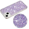 thumbnail image 6 of Compatible with iPhone 13 Case Gel Glitter Sparkle Bling Women Girls Cases Cute Rubber Slim Soft Silicone TPU Shockproof Drop Phone Protective Cover for iPhone 13,Purple, 6 of 6