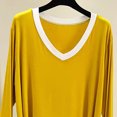 thumbnail image 5 of Neewe Womens T Shirts V Neck Long Sleeve Shirt Casual Tops Soft Solid Basic Tee Fall Outfits L-XL, 5 of 5