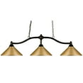 thumbnail image 2 of Z-Lite Chance 3 Light Billiard Light in Bronze and Satin Gold, 2 of 2