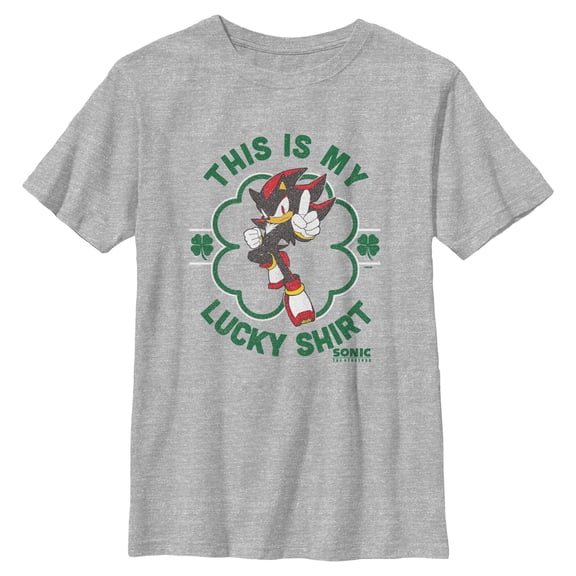 Boys Sonic the Hedgehog This Is My Lucky Shirt Shadow T Shirt