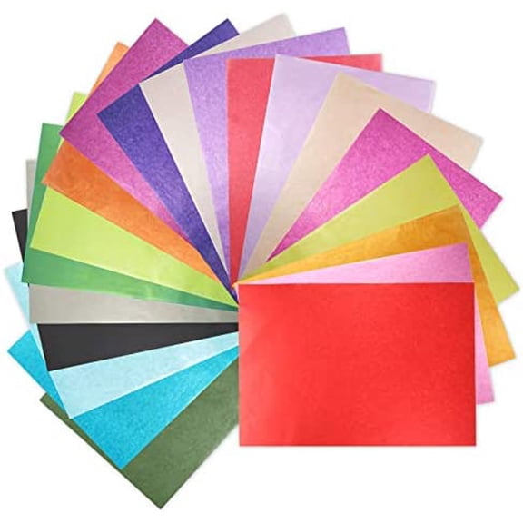 Tissue Paper 200 Sheets - 20 Vibrant Rainbow Colors for Gift Wrapping, Craft Projects, Party Decorations - 12x8.4 Inch Art Tissue for Birthday, Floral Arrangements, Festival Supplies$$Art & Craft