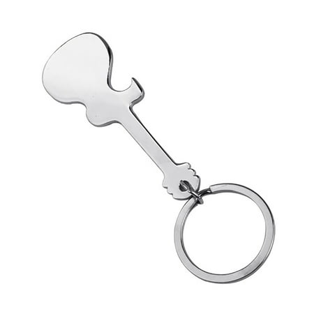 

GIFZES Portable Zinc Alloy Guitar Shaped Beer Bottle Opener Bar Key Chain Ring Holder