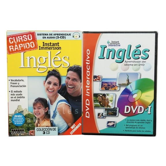 Learn to Speak Ingles (English) Language for Beginners 3 Audio CD Set with Interactive DVD Game