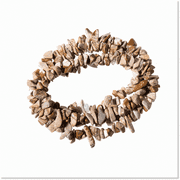 "DIY Jewelry Making: 34" Tumbled Picture Stone Beads Strand, Irregular Shape, Drilled, Loose Gemstones"
