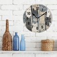 thumbnail image 3 of Yayeee 10" Wall Clock Battery Operated Quartz Round Silent Non-Ticking Home Decor, Blue Cute Cats, 3 of 6