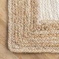 thumbnail image 4 of 2.6x9 Ft White Jute Area Rug, Hand-Woven, Reversible, Farmhouse Boho Style, Durable & Pet-Friendly Rug for Living Room, Dining Room, and Bedroom, 4 of 5