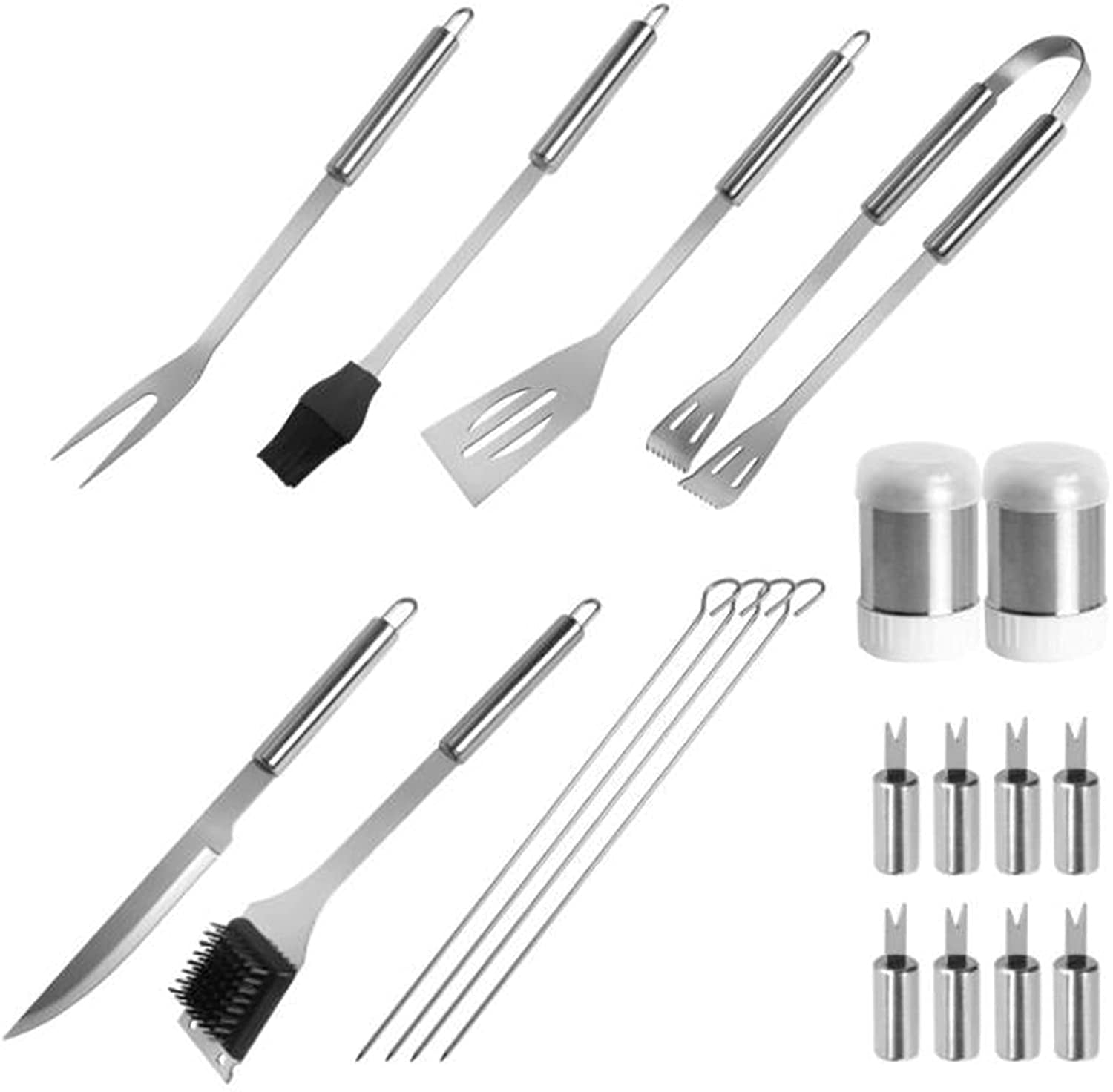 Barbecue Tool,20 Pieces Stainless Steel BBQ Set Accessories with Storage Bag Outdoor Barbecue