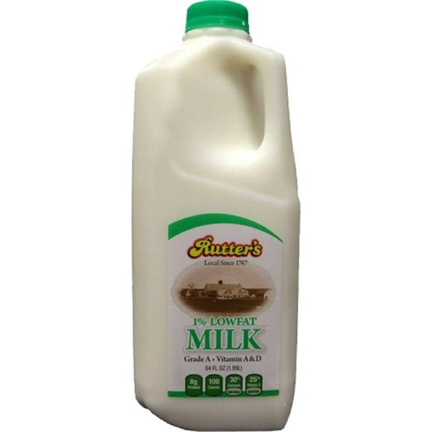 Rutter S 1 Lowfat Milk Half Gallon Walmart Com Walmart Com
