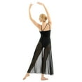 thumbnail image 5 of Sequined Mesh Maxi Lyrical Dance Dress High Split Halter Ballet Dance Leotard, 5 of 7