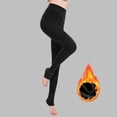 thumbnail image 2 of Women Leggings Dqueduo Women's Fashion Solid Color Warm Thick Casual Comfortable Leggings Long Pants, 2 of 8