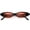 Black / Red, variant on Ultra Thin Extreme Oval Sunglasses Color Tinted Lens 47mm (Black / Smoke)