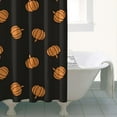 thumbnail image 4 of Black Fall Pumpkin Pattern Shower Curtain 36"x72" ,Bathroom Decorative Shower Curtains Set with 12 Hooks,Modern Waterproof Washable Shower Curtain, 4 of 6