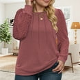 thumbnail image 3 of NISVIYA Womens Oversize Pleated Long Sleeve Tunic Tops Dressy Casual Long Blouses Basic Crewneck Fall Shirts, 3 of 5