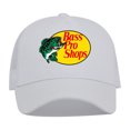 thumbnail image 1 of Bassproshops Printed Cotton Summer Outdoor Fishing Sun Protection Baseball Cap  (White), 1 of 7