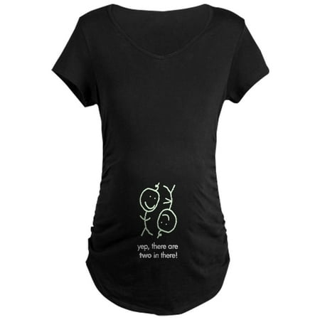 

CafePress - There Are 2 In There! Maternity Dark T Shirt - Maternity Dark T-Shirt