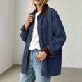 thumbnail image 5 of Women's Corduroy Collar Work Jacket, Casual Button Down Utility Jacket with Long Sleeves, Oversized Lightweight Chore Coat with Front Pockets, Vintage Workwear Outerwear, 5 of 7