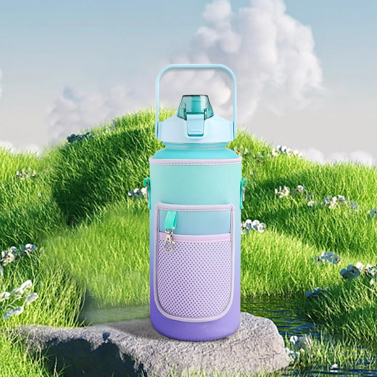 QuiFit Tritan Gallon Best Reusable Water Bottle With Flip Flop BPA