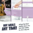 thumbnail image 2 of Nostalgia 32 oz Portable Heated Lunch Box with Stainless Steel Lunch Container, Lavender, 2 of 7