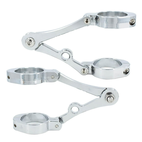 2x Abrazadera de montaje de Soporte de faro para motocicletas Sunnimix Tubo de horquilla Plata