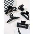 thumbnail image 4 of 5 Pcs Mixed Colors And Shapes Big Hair Claw Clips for Women Girls Thin Thick Curly Hair, Strong Hold Jaw Clips., 4 of 8