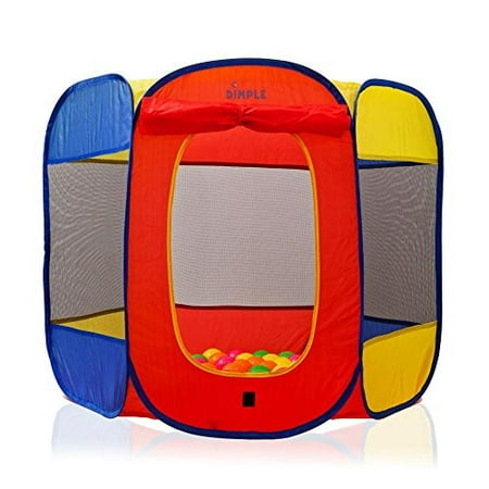Matashi Kid's Playhouse, Pop Up Play Tent & Ball Pit with Mesh Windows & 50 Colorful Balls, Great for Exercise & Creative Play, Fun For Ages 3 & Up, Dimple