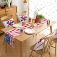 thumbnail image 4 of Table Runner Dresser Scarves 36 Inch Long,Watercolor Retro USA National Flag Linen Dining Table Runners Patriotic Star and Stripe Tabletop Scarf for Wedding Holiday Party Kitchen, 4 of 7