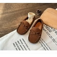 thumbnail image 2 of Wdgfv Girls Sneakers Casual Comfortable Bow Dot Design Leather Canvas Shoes for Toddlers Kids 1-10 Years Old Spring Autumn Everyday Wear Brown 35, 2 of 5