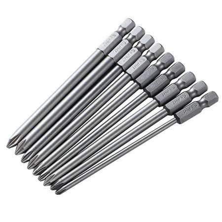 

BCLONG 9pcs PH1 PH2 Magnetic Screwdriver Bit S2 Steel 100mm For Electric Screw Driver