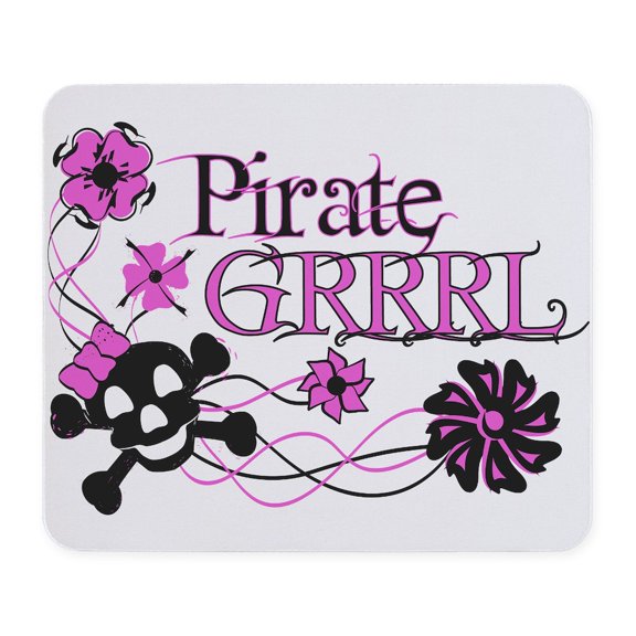 CafePress - Pirate Grrrl Mousepad - Non-slip Rubber Mousepad, Gaming Mouse Pad