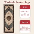 thumbnail image 6 of 2x6 FT Kitchen Runner Rugs Non Skid Washable, Faux Wool Rug Runners for Hallways Bathroom Carpet Runner, Soft Indoor Modern Floor Rug for Entryway Laundry Room, 6 of 11