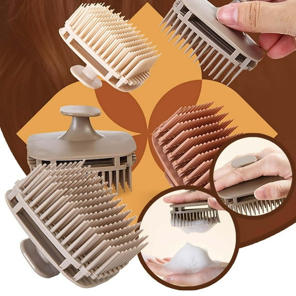 Household Shampoo Comb Massage Silicone Brush Cleaning Tool for Scalp and Bathing Accessories