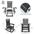 thumbnail image 6 of AreShark Outdoor Rocking Chair, All Weather Resistant Patio Rocking Chair, HDPE Porch Rocker for Deck, Balcony, 380lbs, Black, 6 of 8