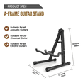 thumbnail image 2 of Soporte De Guitarra De Metal Plegable, Soporte De Base Malubero Negro, 2 of 5