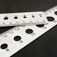 1pc White Round and Square Hole Ruler - Multifunctional Measurement ...