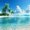 Blue, variant on Tropical Palm Clear Blue Island Sea Framed Canvas Prints for Hallway Bedroom Office Decor, Ready to Hang12"L x 8"W