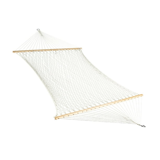 Bliss Hammocks Cotton Rope Hammock w/ Spreader Bars White, Size 80" L