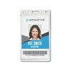 Advantus Frosted Rigid Badge Holder, 2 1/8 x 3 3/8, Clear, Vertical, 25/BX