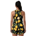 thumbnail image 2 of Xoenoiee Lemon Leaves Print Women's Tankini Swimsuits Tummy Control Swimwear Two Piece Bathing Suits Swim Top with High Waisted Bottom, S, 2 of 7