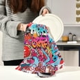 thumbnail image 6 of Dreamtimes Graffiti Wall Hip Hop Art Background Kitchen Dish Towel Set,Drying Kitchen Towels Tea Towels Gift Set for Drying Cleaning Cooking Baking 1Pcs, 6 of 7