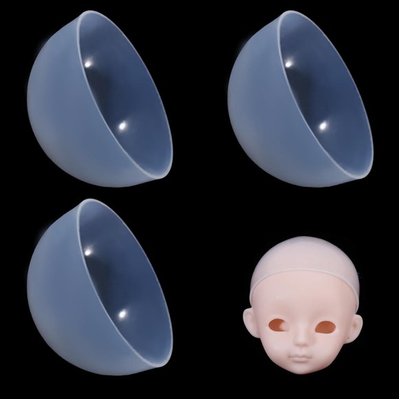 4 gorros de silicona para pelucas de 1/4 BJD, antideslizantes, de alta elasticidad, ideales para crear pelucas DIY.