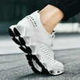 thumbnail image 4 of Rokment Mens Cross-Training Running Shoes Lightweight Breathable Mesh Slip on Trainers Fitness Workout Jogging Outdoor Sport Sneakers White Size 8.5, 4 of 6
