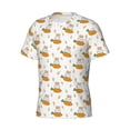 thumbnail image 3 of Yiaed Rabbit And Carrot Print Mens Short Sleeve Tight Fit T-Shirt, Crewneck Casual Tee-Medium, 3 of 5