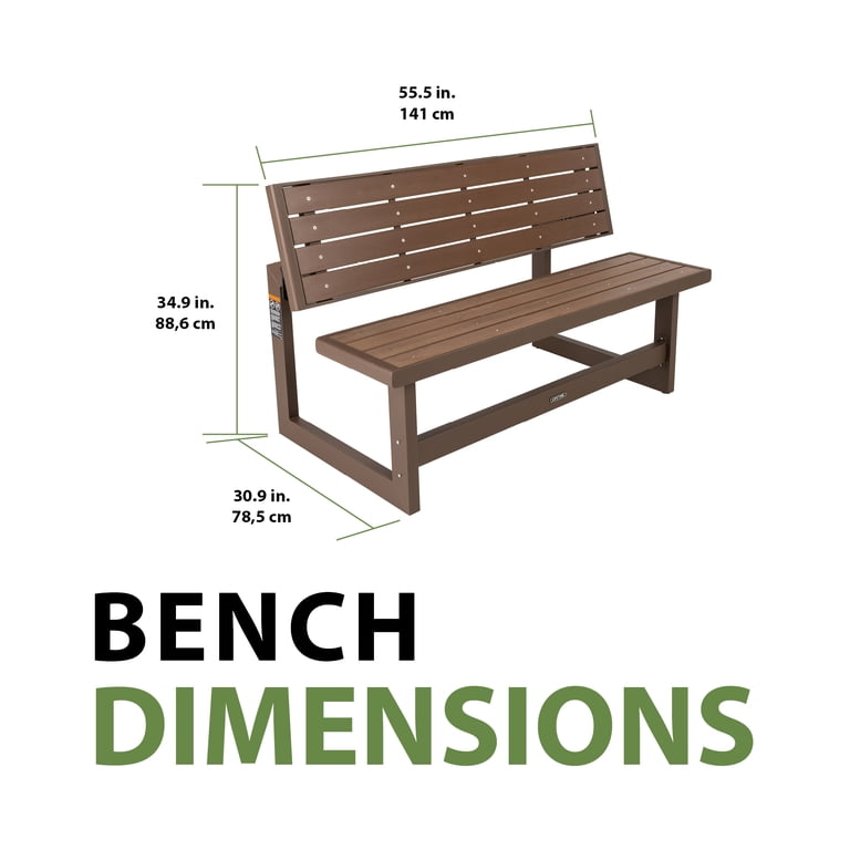 Lifetime Convertible Bench to Picnic Table, Mocha Brown photo 5
