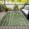 thumbnail image 6 of Addison Rugs Chantille Indoor/Outdoor Transitional Stripes Green Washable Rectangle Rug, 3' x 5', 6 of 6