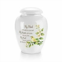 XIUDA Ceramic Small Urn for Ashes - 2.8 Inch Elegant Memorial Keepsake Urn for Human Ashes, Small Cremation Urn for Women Men, Funeral Keepsake Urn with Secure Lid