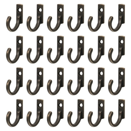 

50pcs Antique Style Wall Hooks Retro Small Alloy Hook for Bags Hats (Bronze)