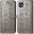 thumbnail image 4 of for Motorola Moto G50 5G (Not 4G) Cartoon Cute Wallet Case,Cat Dog Style Flip Phone Cover with ID Card Holder PU Leather Cases for Motorola Moto G50 5G MG Grey, 4 of 14
