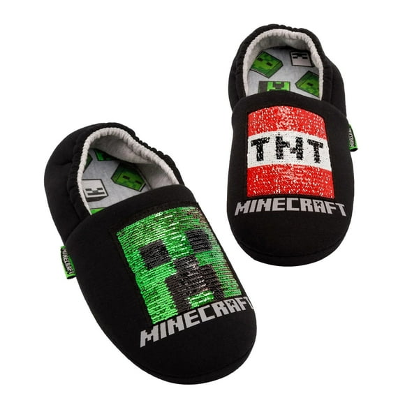Minecraft Pantoufles à Paillettes pour Garçons